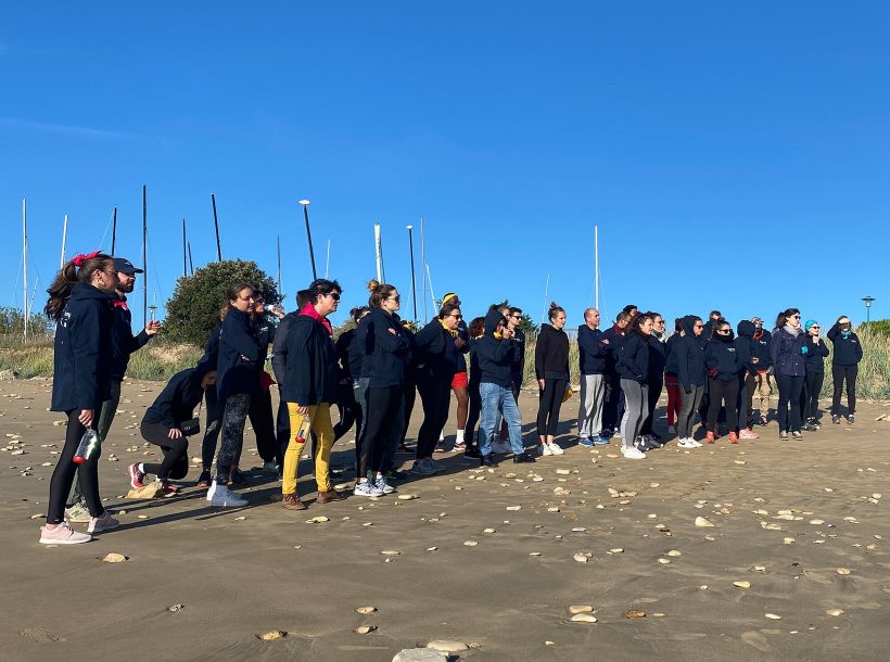 L'équipe hoomy au bord de la plage